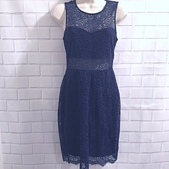 Express Dresses & Skirts - EXPRESS blue lace dress.